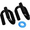 leikefitness Barra per flessioni, anello per impugnatura della mano, impugnatura extra spessa in schiuma antiscivolo per flessioni, barre per flessioni a forma di S per allenamento della forza, maniglie per