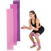 MOMO WAY Banda Elastica Set di 3 Fasce Elastiche Di Resistenza Con 3 Livelli Di Resistenca Fasce Elastiche Fitness Per Crossfit Yoga Pilates Stretching Rosa e Grigie Rosa 3 Pezzi