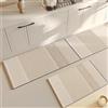 Highdi Tappeto Cucina Antiscivolo Tappeto Passatoia Cucina Lavabile Moderno Tappeto da Cucina Lungo Tappeti Runner Tappeto Corridoio per Ingresso Soggiorno Bagno (60x180cm,Beige)