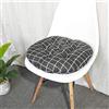 Morbuy Cuscini per Sedia Rotondi, Morbuy Estate Traspirante Cuscino Tatami Nordico Moderno Cotone e Lino per Interni ed Esterni, Giardino, Patio, Cucina e sedie da Ufficio (40x40cm,Nero)
