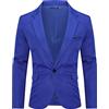 YOUTHUP Blazer Leggera da Uomo Blazer da Lavoro Casual Slim Fit Giacca Sportiva Classica