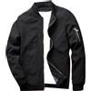 FTCayanz Giacca da Uomo Giubbotto Leggere Casual Sportivo Bomber Giacche Primavera Autunno Estate Nero L