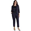 FIORELLA RUBINO: Pantaloni Carrot in Punto Milano Curvy Size Blu Stagione Primavera Estate 2025.