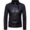 WOXIHUAN Uomo Giacca da Motociclista Giubbotto Invernale Caldo Da Aviatore Leggero Giacca Tattica Militare Casual Autunno Giacca Sportiva Maniche Lunghe Zip Primavera Collo Alto Taglio Vento Nero L