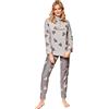 Infiore Pigiama donna in pile coral art. BGL0587 - L, Grigio