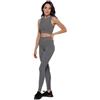 Heart And Soul Set Fitness Sportivo in 2 pezzi per Donna | Leggings a Vita Alta e Reggiseno a T-Shirt Elasticizzato senza cuciture | Set Abbigliamento Sportivo Yoga | Colore Bianco/Nero | Taglia M/L