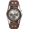 Fossil Orologio Coachman da uomo, movimento cronografo al quarzo con cinturino in pelle, 45 mm, Marrone
