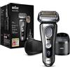 Braun Series 9 Pro Premium - Rasoio elettrico con 4 + 1 testina di rasatura, rasoio elettrico da uomo, ProLift Trimmer, stazione di pulizia 5 in 1, prodotto in Germania, Wet&Dry, 9485cc, grigio