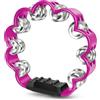 Flexzion Flower Tambourine - Tamburello portatile da 20,3 cm, strumento a percussione con sonagli in metallo e impugnatura ergonomica - Piccoli tamburelli per adulti, bambini, chiesa, feste ed eventi