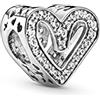 Pandora Funkelndes Freihand-Herz Charm 798692C01 Pendente