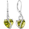 YL Orecchini Cuore Argento 925 con 12 Pietra Portafortuna Zirconia Cubica Orecchini per donna