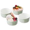 NUTRIUPS Cocotte Monoporzione da Forno 400ML, Pirottini Ceramica Giallo, Cocotte da Forno 4 Pacco (Verde)