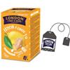 LONDON F&H COMPANY London Fruit® | Infuso Limone e Zenzero | Limone Zenzero e Tiglio Infuso in Bustine Singole Senza Caffeina - 20 Filtri (40 Gr) | Infuso Digestivo