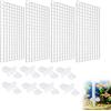 TUKNN Divisori per Acquario, Fishtank Divisori, Griglie per Acquari in Plastica, Griglia Divisoria per Acquario, Plastica Acquario Divisori Board, Plastica Acquario Divisori Board, 4 Pezzi