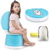 POTTY, Originale, Vasino Portatile per Bambini da Viaggio, Pieghevole con Sacchetti Usa e Getta, Vasino Bambini, CELESTE