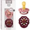 BIBS Boheme Ciuccio, 0-6 mesi, confezione da 2, Dusty Pink/Elderberry