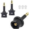GELRHONR Toslink Mini adattatore da 3,5 mm, adattatore digitale femmina a jack maschio, accoppiatore audio in fibra ottica digitale, 3 pezzi