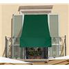Corredocasa Tenda da Sole a Righe per esterno Balcone Veranda Terrazzo terrazzino casa con Anelli e Ganci Tessuto Resistente da Esterno (300x300 cm,Tinta Unita Verde)