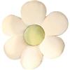 LATRAT Tatami - Cuscino per pavimento floreale, decorazione a forma di fiore, per camera da letto, divano, sedia, bianco e verde, 40 x 40 cm