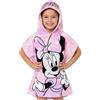 Get Trend Disney Minnie Mouse Asciugamani Bagno Telo Mare con Cappuccio per Bambini Asciugamano Cotone 100% Poncho Mare Piscina (Rosa Minnie Mouse, 2-6 Anni)