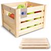 Creative Deco Cassetta Pieghevole in Legno, 34,5 x 29,5 x 23,5 cm | Montaggio senza attrezzi, per frutta, verdura, giocattoli e altri oggetti, utilizzabile come scatola decorativa