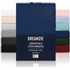 Dreamzie Lenzuolo con Angoli Piazza e Mezza 100x200 cm - Altezza fino a 35 cm - 100% Microfibra - Blu Scuro Certificato senza Prodotti Chimici (Oeko TEX), Lenzuola Letto con Angoli ed Elastico