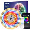 TK99SW Striscia LED RGBIC 4 Metri, Retroilluminazione TV Music Sync, con APP & Telecomando Controllo, per TV da 50-70 pollici dietro l'illuminazione