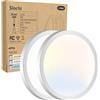 slochi 2 Pezzi Plafoniera LED Soffitto, 3000K/4000K/6500K Impermeabile Lampada da Soffitto, 1500LM 15W Plafoniera Bagno per camera da letto, Cucina, Soggiorno, Balcone, Ø18cm