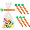 Leddy Living Set 6 Clip Chiudi Sacchetti a Forma di Carota 11,5 cm - Mollette per Alimenti Riutilizzabili - Chiusura Sicura per Snack, Pane, Caffè e Dolci - Accessori per Cucina