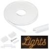 PATIKIL LED Diffusore Canale 5Metri 8mm LED Silicone Canale Sistemi | per LED Striscia Luminosa Installazioni Luce Strisce Canale, con Copertura, End Cappucci