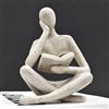 Dnoifne Statua Donna che Legge in Arenaria, Sculture Pensatore, Ornamento d'Arte Astratta, Decorazione Moderna per Estetica, Ideale per Soggiorno, Camera da Letto Ufficio Scaffale Tavolo Scrivania e Libreria