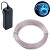 COVVY EL Wire LED Neon Flessibile Elettroluminescente Filo EL Fili Super Luminoso Stroboscopico Controllo di o Abito Cosplay Festa Halloween Natale Party Carnevale Decorazione (Blu ghiacciato, 3M)