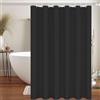FRECOO Tenda Doccia, Antimuffa Impermeabile 180x180 cm Tenda Vasca da Bagno, PEVA Impermeabile Tenda per Doccia, Asciugatura Rapida, Lavabile, per Famiglia, Hotel-nero