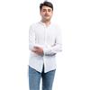 Camicia Uomo 100% Puro Lino Collo Coreano Made In Italy Manica Lunga VEQUE