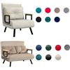 HOMCOM Poltrona Letto 3 in 1 con Schienale Reclinabile e Cuscino