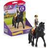 SCHLEICH HORSE CLUB | Tori & Princess 42640 | Figurina ragazza snodata con cavallo, sella, briglie & sottosella | Set di gioco equestre realistico | Regalo bambini | Giocattolo dai 5 anni | 11 pezzi
