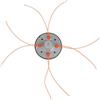 Generic Testine universali per decespugliatore a 4 vie con set di linee per decespugliatore, accessori per taglio erba per