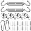 Kendwing Kit di Fissaggio per Ombreggiante M5,Hardware in Acciaio Inox Ganci per Teli Ombreggiante,Ganci per Tende da Esterno Accessori per Vele Ombreggianti Triangolari e Quadrate Fissaggio a Vela