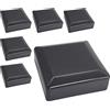 SKIR'CO (6 pezzi) Tappi per pali di recinzione, quadrati 100 x 100 mm Tappi in plastica grigia per pali di recinzione, colore grigio antracite RAL 7016