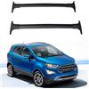 RUGPDA Barre Portatutto per Ford Ecosport 2013 2014 2015 2016 2018 2019 2017 2020, Trasversali Tetto Alluminio Portapacchi, Coppia Barre dedicate antifurto nere,Black