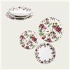 ARCA, Set 18 Piatti Coordinati Victoria in Porcellana e Ceramica Decorata, Servizio per 6 Persone, con Piatti Fondi, Piani e da Dessert