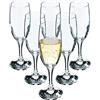 KADAX Calici da vino, lavabili in lavastoviglie, set di bicchieri da vino di alta qualità ed elegante, per vino rosso e bianco, calici per servire vino e spumante (6 x 190 ml, per spumante) .