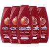 Schauma Schwarzkopf Shampoo per la protezione dei colori (5 x 400 ml), shampoo per capelli nutre i capelli colorati, colorati o striati, shampoo colorato con estratto di melograno