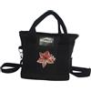 TIMCUI Borsa da donna Borse a mano e spalla con cerniera e tracolla Borse regolabili in policotone da donna ecologico e durevole Borsa a tracolla Borsa a tracolla Borsa stampata Borsa a tracolla, Nero