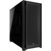 CORSAIR 5000D CORE AIRFLOW Mid Tower ATX PC Case - Nessuna Ventola Inclusa - Pannello Laterale in Vetro Temperato - Design ad Alto Flusso D'aria - Interni Spaziosi per Più Radiatori da 360 mm - Nero