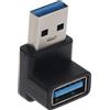 ZEPFJHE Accoppiatore USB a 90 Gradi USB Femmina a Maschio Adattatore Genere Changer Cavo Estensione Connettore 1 PC