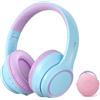 TONOSHARK Cuffie Bambini con Cancellazione Rumore Attiva, 60h Autonomia, Bluetooth Senza Fili Over-Ear con Microfono - Custodia Inclusa (Viola)