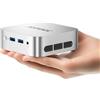 ACEMAGICIAN Vista Mini V1 Mini PC, Ιntel Alder Lake-N97 (Fino 3,6 GHz), 8GB DDR4 256GB M.2 2280 SSD, Mini Desktop Computer Dual Ethernet,4K UHD, per Ufficio
