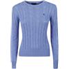 Polo Ralph Lauren maglia donna a trecce Blu