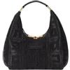 Elisabetta Franchi borsa donna hobo in tessuto jacquard Nero